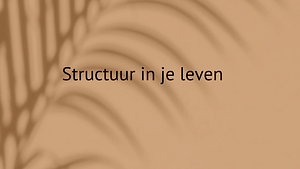 Structuur of geen structuur