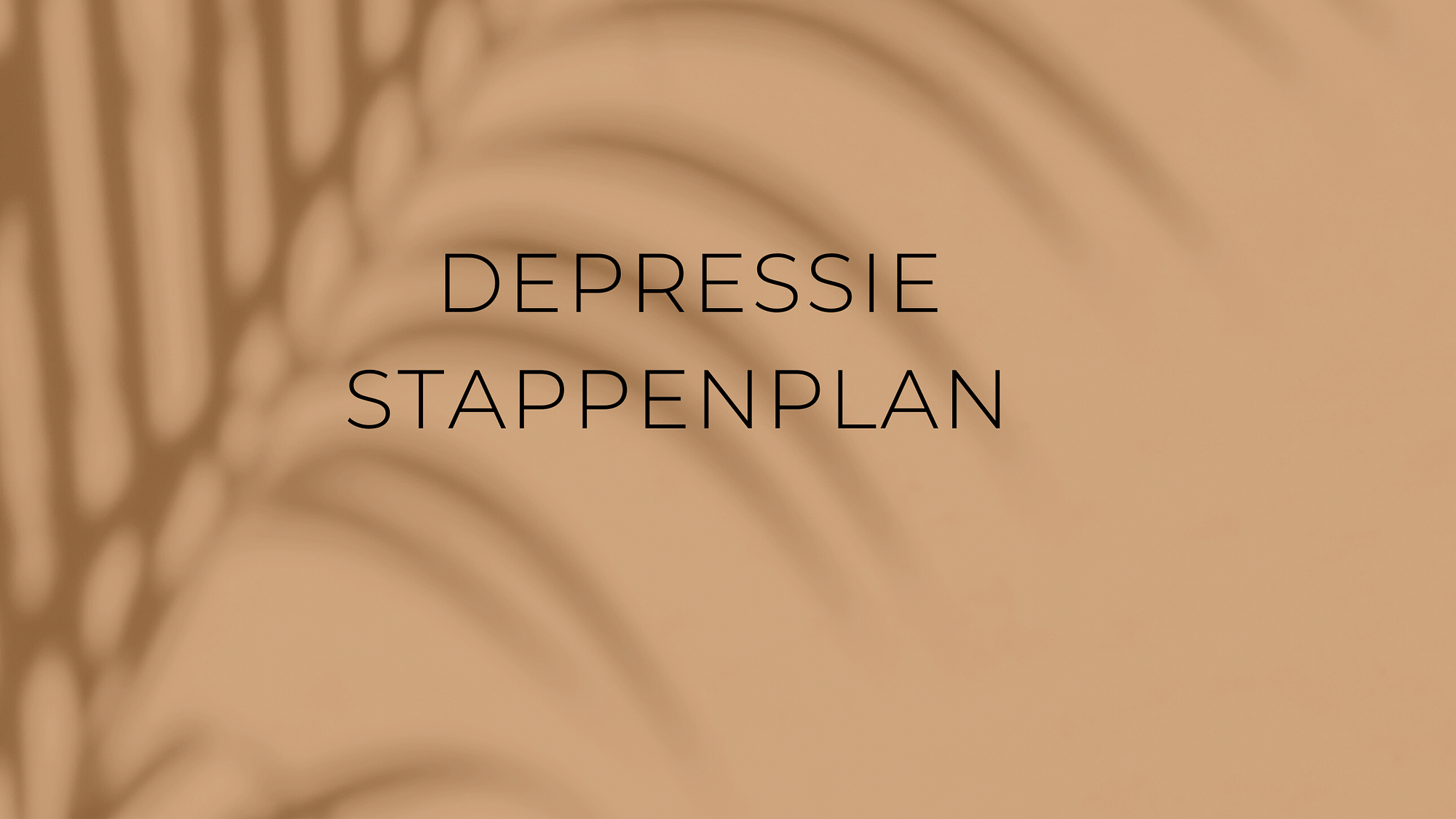 Depressie stappenplan Optimaal Gezond